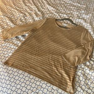 Liz Claiborne gold sequined Christmas top